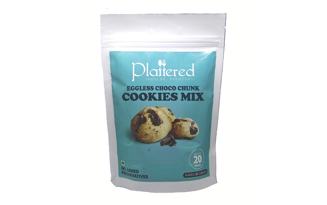 Plattered Eggless Choco Chunk Cookies Mix   Pack  215 grams